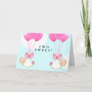 Twin Girls Card