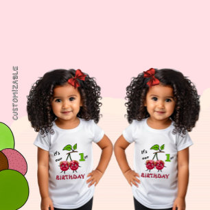 Twin girls cherry baby T-Shirt