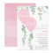Twin girls eucalyptus pink balloons baby shower