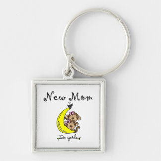 Twin Girls New Mum Gifts Key Ring