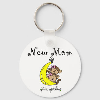 Twin Girls New Mum T-shirts and Gifts Key Ring