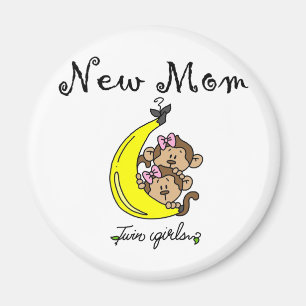 Twin Girls New Mum T-shirts and Gifts Magnet