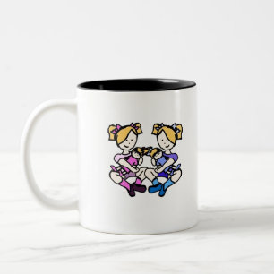 Twin girls Two-Tone coffee mug