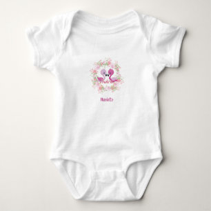 Twin Girls with Name Baby Bodysuit