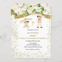 Twin Gold Charro Boy Baptism Fiesta 