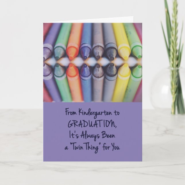Twin Graduation Congratulations, A Twin Thing Card (Front)