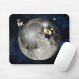 Twin Grail Spacecraft Orbiting The Moon. Mouse Mat