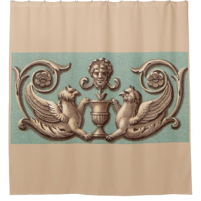 twin gryphons shower curtain (Front)