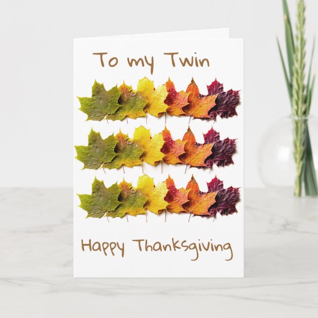 TWIN-HAPPY THANKSGIVNG-THANKFUL FOR YOU HOLIDAY CARD (Front)