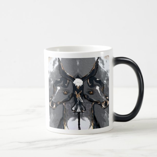 Twin Horses with Eagle Totem Magic Mug (Right)