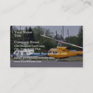 Twin Huey helicopters with trees in background Business Card