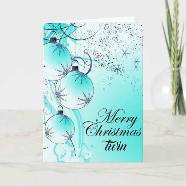 **TWIN HUMOR** and CHRISTMAS WISHES Card (Front)