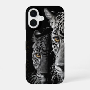 Twin Jaguars – Amber Eyes (Customisable) iPhone 16 Case