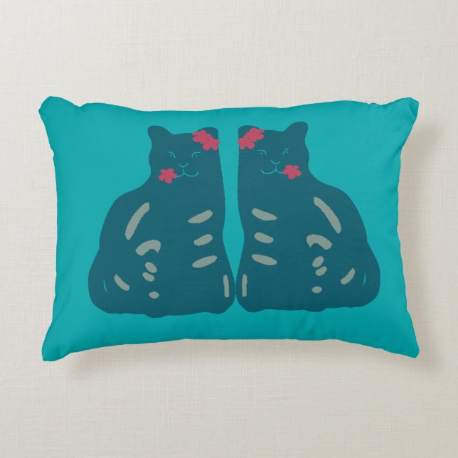 Twin Kittens Decorative Cushion (Front)