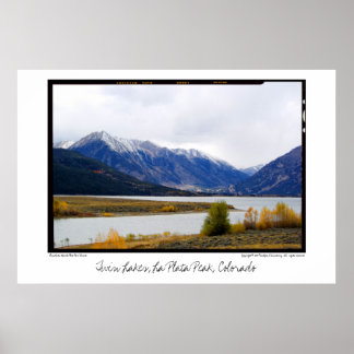 Twin Lakes below La Plata Peak, Colorado Poster