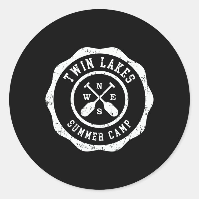 Twin Lakes Classic Round Sticker (Front)