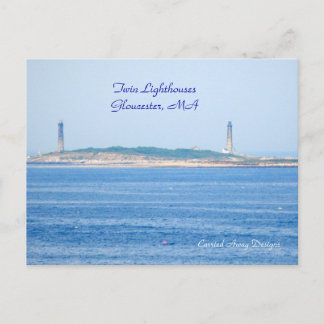 Twin Lighthouse Postcard