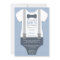 Twin Little Men Baby Shower Invitation, Blue Grey