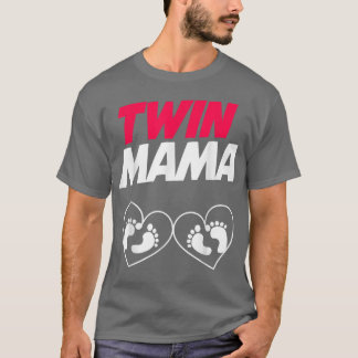 Twin Mama Baby Designs For Pregnancy Gift T-Shirt
