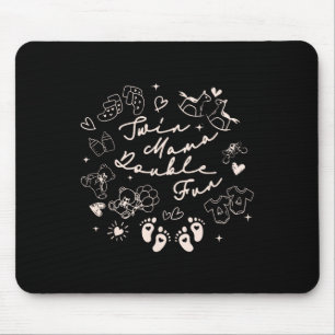 Twin Mama Valentine First Time Twin Mama Twin Mom Mouse Mat