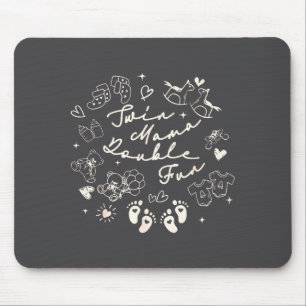 Twin Mama Valentine First Time Twin Mama Twin Mom  Mouse Mat