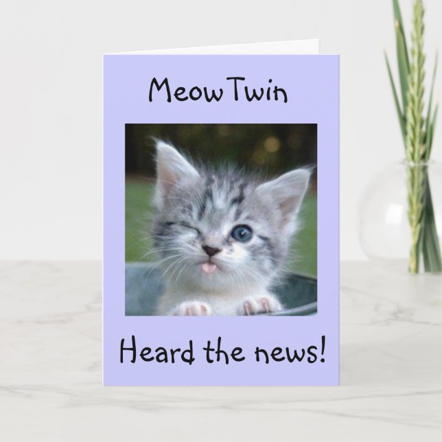 **TWIN**MEOW-FLIRTING WITH 50! WOW-HAPPY BIRTHDAY CARD (Front)