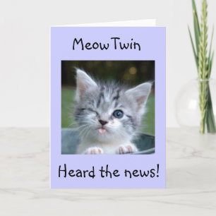 **TWIN**MEOW-FLIRTING WITH 50! WOW-HAPPY BIRTHDAY CARD