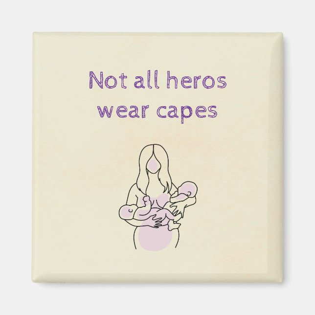 Twin Moms are Heros Magnet (Front)