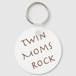 Twin Moms Rock Key Ring