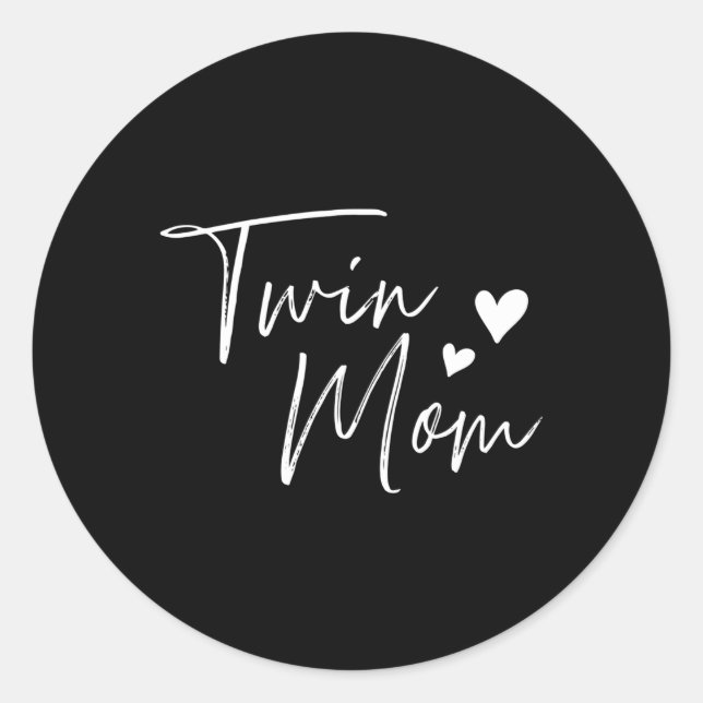 Twin Mum He Classic Round Sticker (Front)