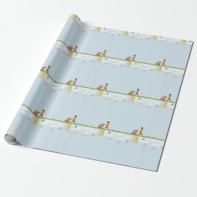Twin Mum Wrapping Paper (Unrolled)