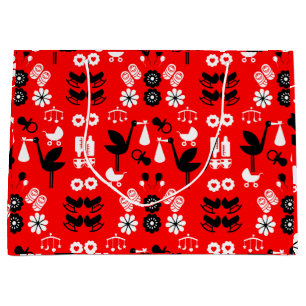 Twin Non Gender Stalk Delivery Large Gift Bag