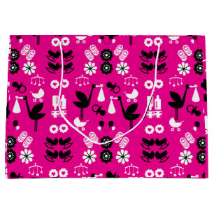 Twin Non Gender Stalk Delivery Large Gift Bag