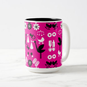Twin Non Gender Stalk Delivery Two-Tone Coffee Mug
