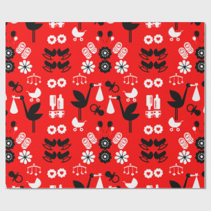 Twin Non Gender Stalk Delivery Wrapping Paper