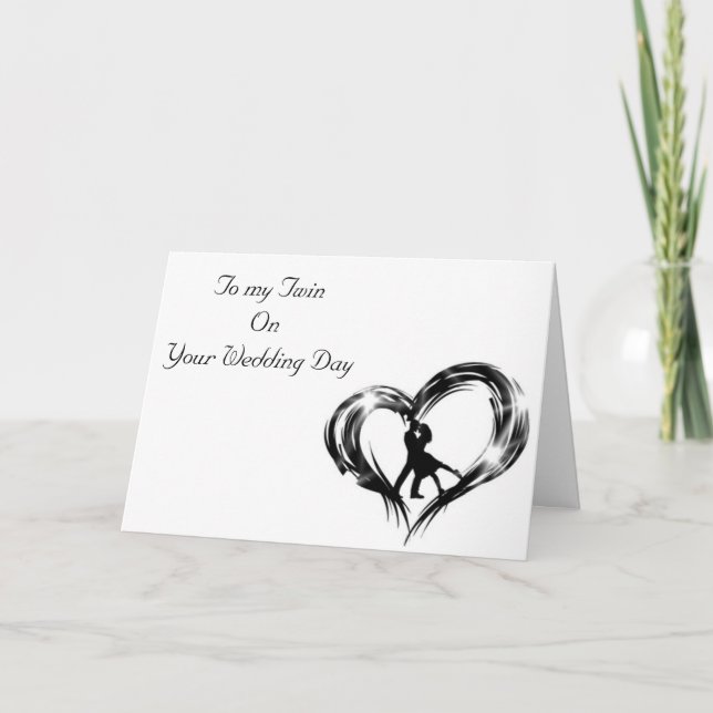 TWIN-ON YOUR WEDDING DAY-DANCING COUPLE CARD (Front)