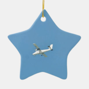 Twin Otter In Flight Ceramic Tree Decoration