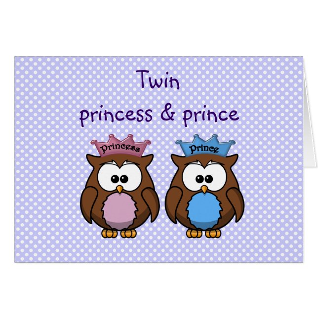 twin owl princess & prince (Front Horizontal)