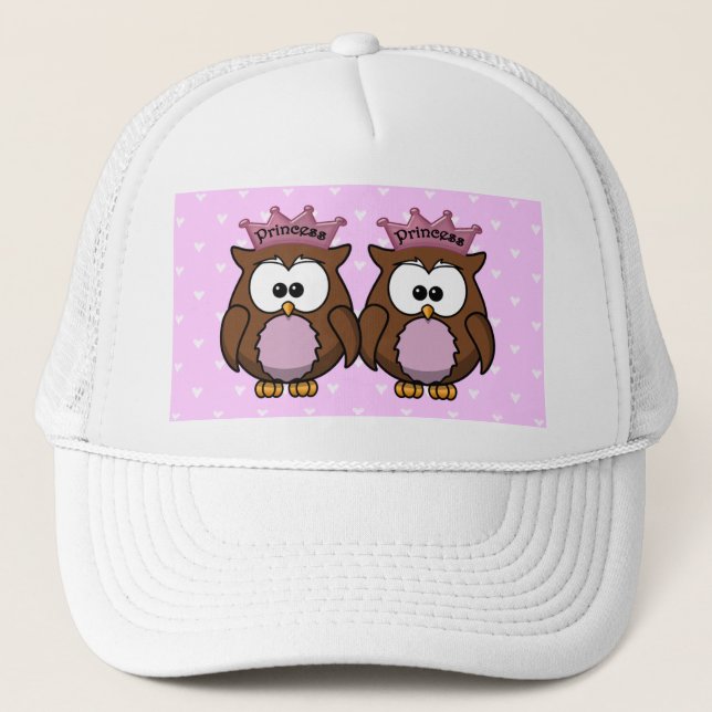 twin owl princesses trucker hat (Front)