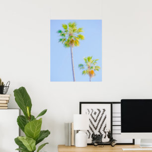Twin Palms in Soft Focus Poster
