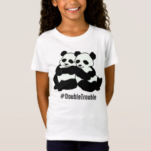 Twin Panda Hashtag Girl's Bella Shirt