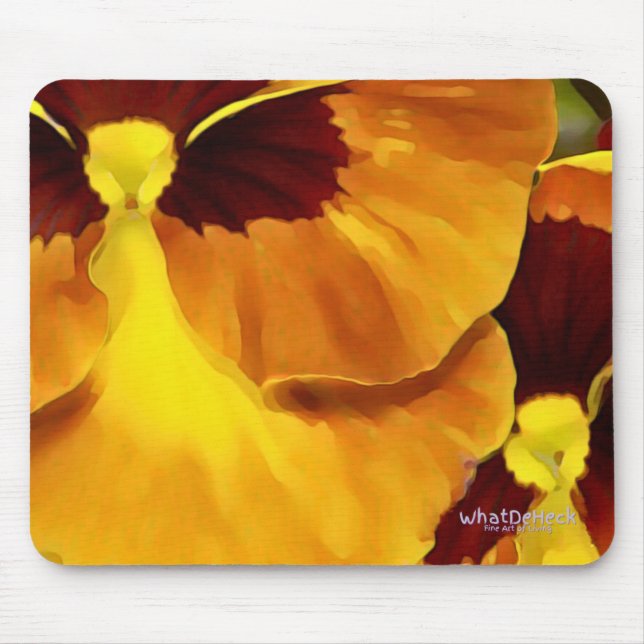 Twin Pansy Mouse Mat (Front)