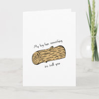 Twin peaks log Valentines day card