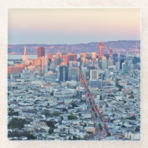 Twin Peaks San Fransisco Glass Coaster
