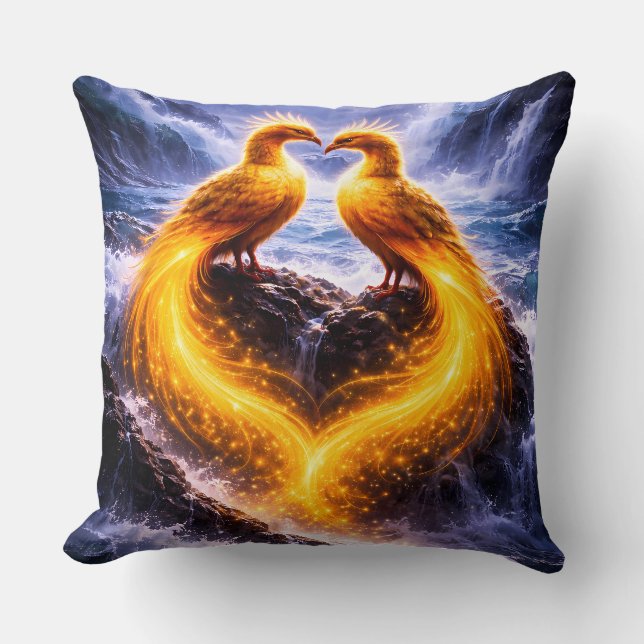 Twin Phoenixes of Eternal Light Cushion (Front)