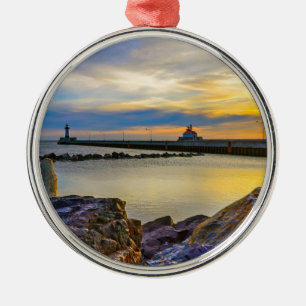 Twin Pier Morning Metal Tree Decoration