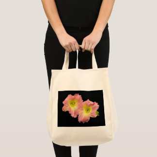 Twin Pink Lilies Grocery Bag