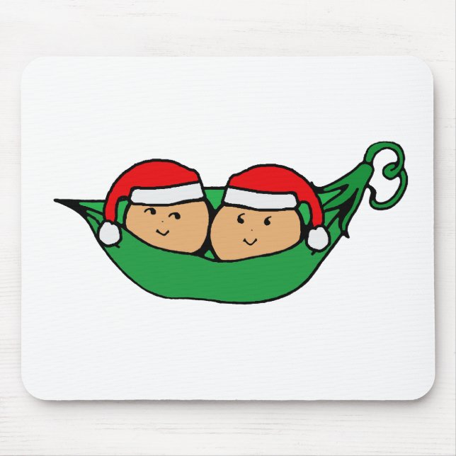 Twin Pod Christmas Graphic Mouse Mat (Front)