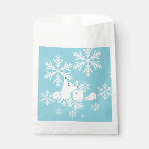 Twin Polar Bears Baby Shower  Favour Bags