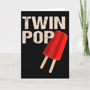 Twin Pop Shirt Gift For Grandpa Twins Dad Fathers Card